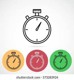 Line icon- stopwatch