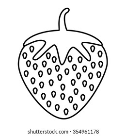 Line icon strawberry