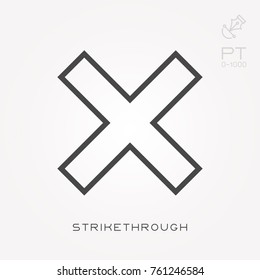 Line icon strikethrough