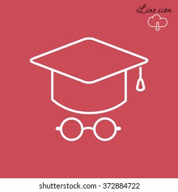 Line icon- student