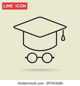 Line icon- student
