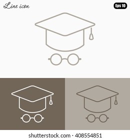 Line icon- student
