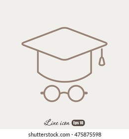 Line icon- student