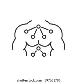 Line Icon Style,  Health problems on body icon
