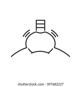 Line Icon Style,  herbal compressing ball icon