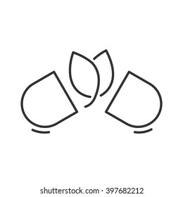 Line Icon Style,  Natural pills. Alternative medicine icon