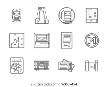Line icon subway 