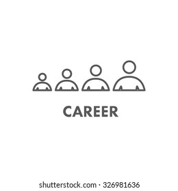 Line icon successful career. Vector business symbol, logo and banner