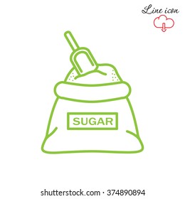 Line icon- sugar