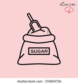 Line icon- sugar