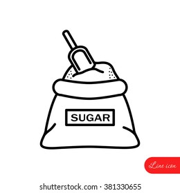 Line icon- sugar