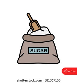 Line icon- sugar