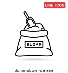 Line icon- sugar