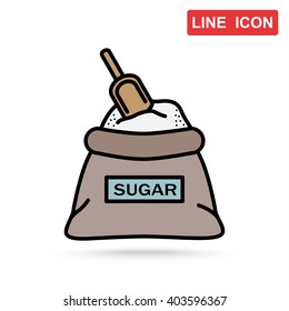 Line icon- sugar