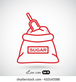 Line icon- sugar