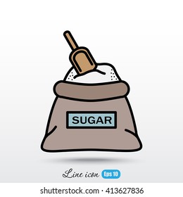 Line icon- sugar