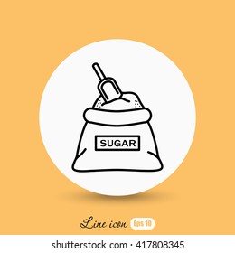 Line icon- sugar