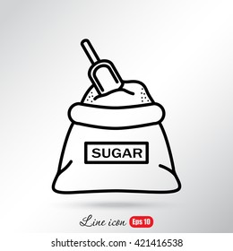 Line icon- sugar