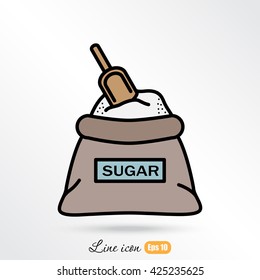 Line icon- sugar