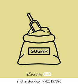Line icon- sugar