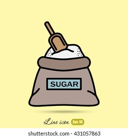 Line icon- sugar