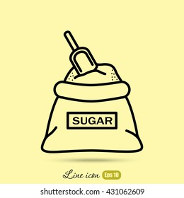 Line icon- sugar