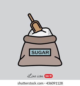 Line icon- sugar