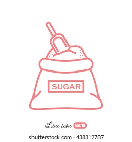 Line icon- sugar