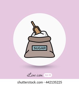 Line icon- sugar