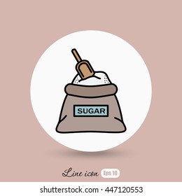 Line icon- sugar
