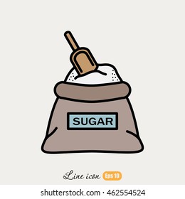Line icon- sugar