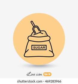 Line icon- sugar