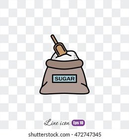 Line icon- sugar