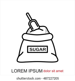 Line icon- sugar