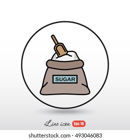 Line icon- sugar