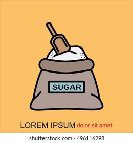 Line icon- sugar
