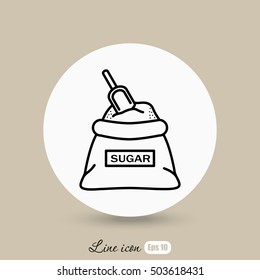 Line icon- sugar