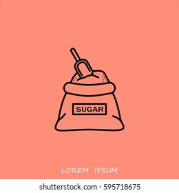 Line icon- sugar