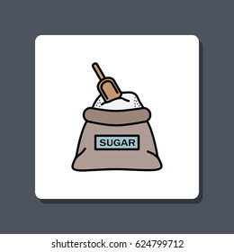Line icon- sugar