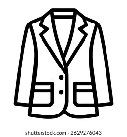 line icon suit jacket on white background vector
Vector icon clothes and shoes
