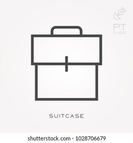Line icon suitcase