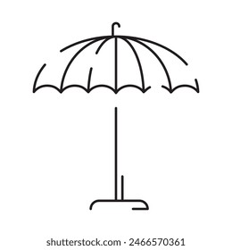 Line icon of summer and beach. Outline symbol summer vacation