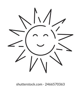 Line icon of summer and beach. Outline symbol summer vacation