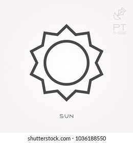 Line icon sun