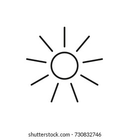 Line icon. Sun
