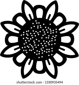 Line icon sunflower