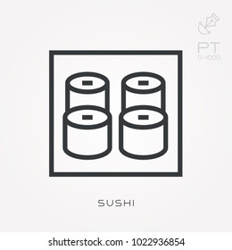 Line icon sushi
