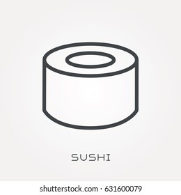 Line icon sushi