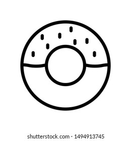 line icon for sweet donuts cake