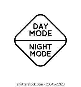 Line Icon Switches Day-Night Mode In Simple Style. Light Dark mode for mobile app development. Vector sign in a simple style isolated on a white background. Original size 64x64 pixels.